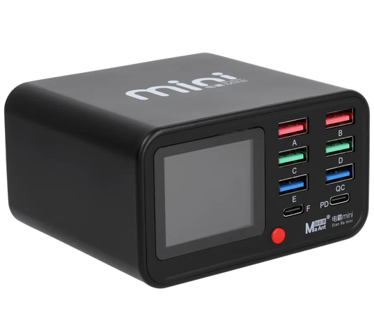 Ładowarka Stacja MaAnt Dianba Mini, 75W, 2 x USB-C - 6 x USB-A, Czarny