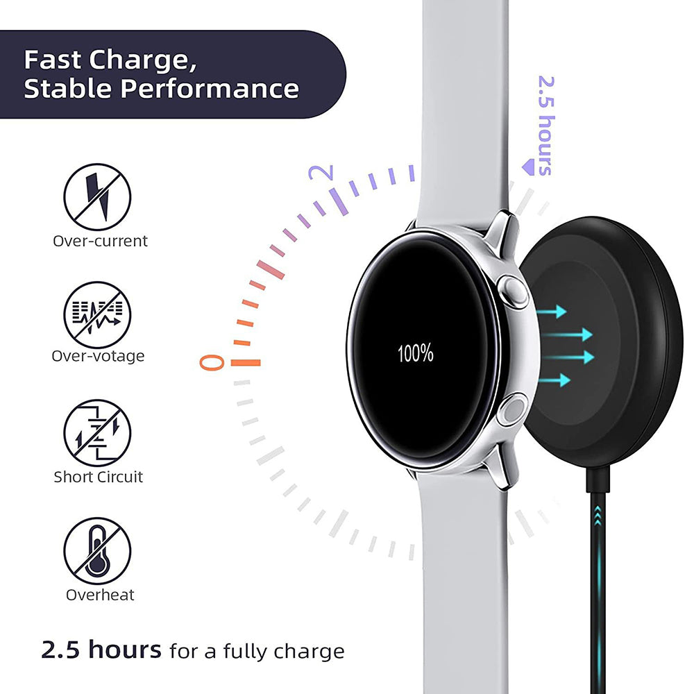Ładowarka bezprzewodowa Techsuit TSC12 do Samsung Galaxy Watch Series, USB-A, Czarna