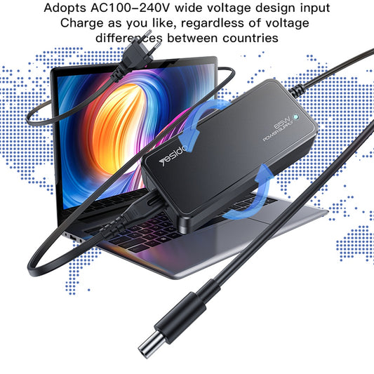 Ładowarka Yesido CG11E, 65W, Uniwersalna, Czarna