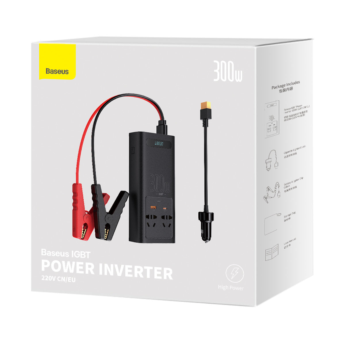 Inwerter samochodowy Baseus, 300W CGNB010101
