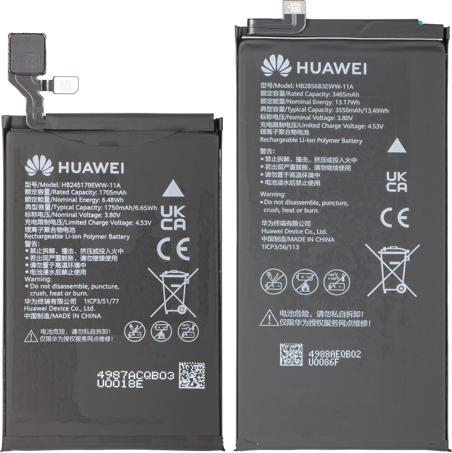 Zestaw baterii HB2856B3EWW-11A + HB245179EWW-11A do Huawei Mate X7 Service Pack i dedykowane narzędzia serwisowe