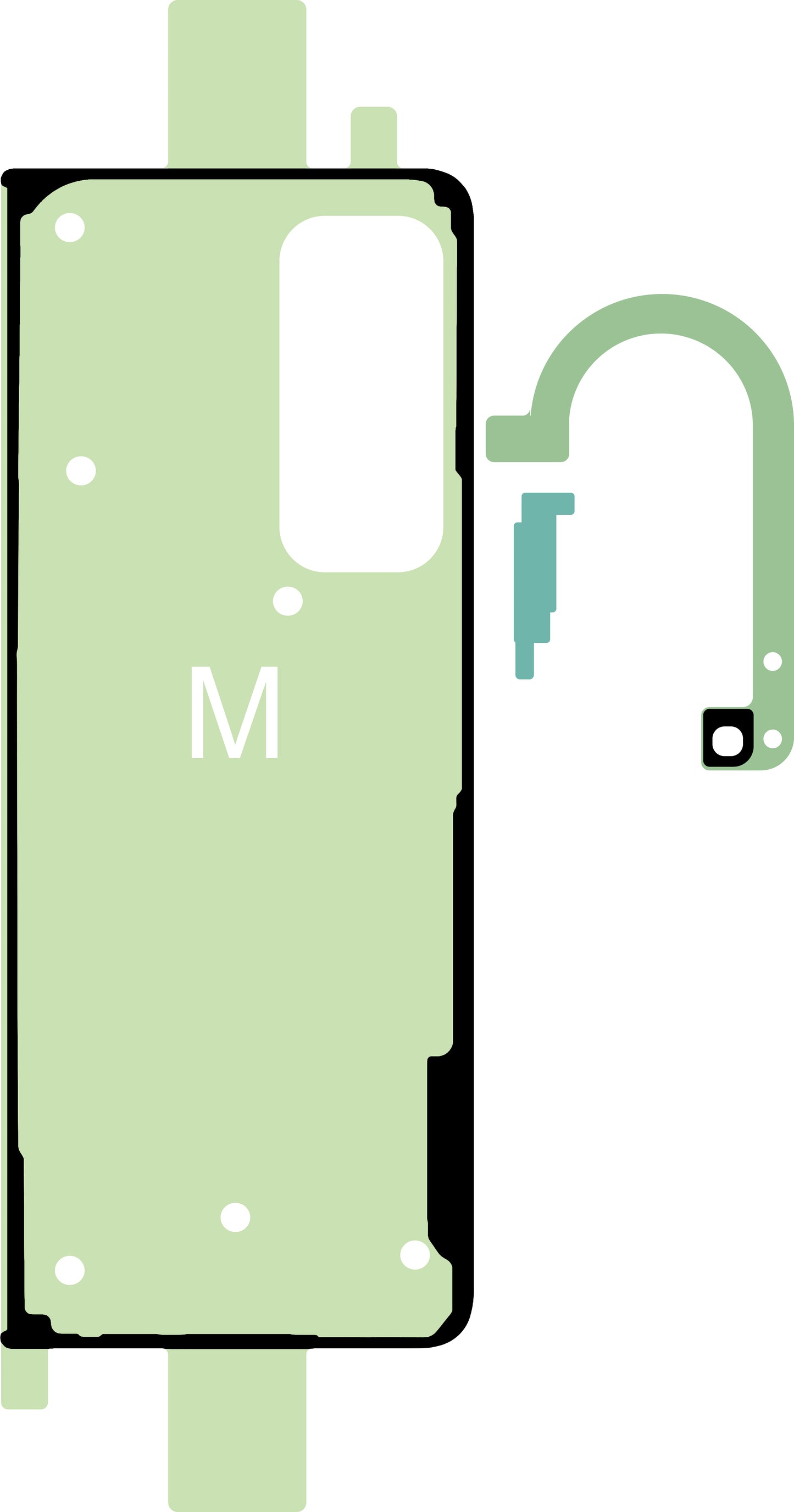 Zestaw klejów do pokrywy baterii Samsung Galaxy Z Fold4 F936, Service Pack GH82-29456A