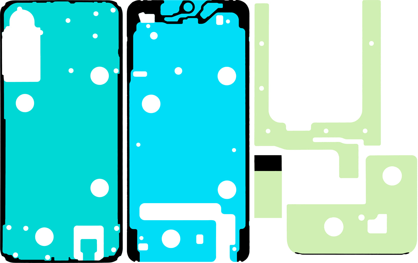 Zestaw klejów do wyświetlacza Samsung Galaxy A57 5G, Service Pack GH82-39334A