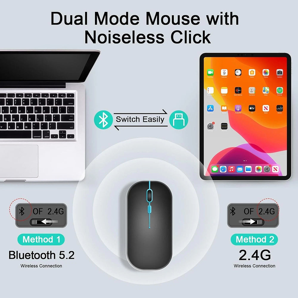 Zestaw Klawiatura Mysz Bezprzewodowa Techsuit AirCombo WKM1, BT / Wi-Fi, Czarny