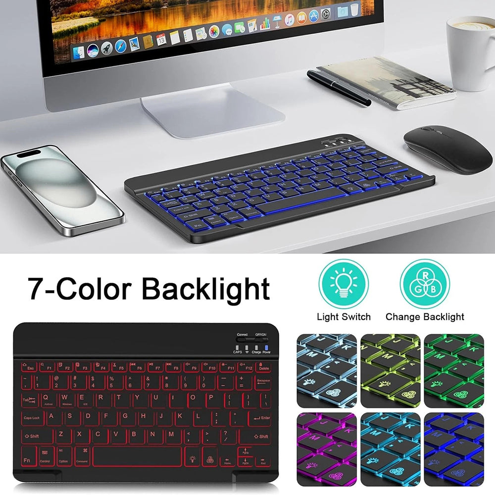 Zestaw Klawiatura Mysz Bezprzewodowa Techsuit AirCombo WKM1, BT / Wi-Fi, Czarny