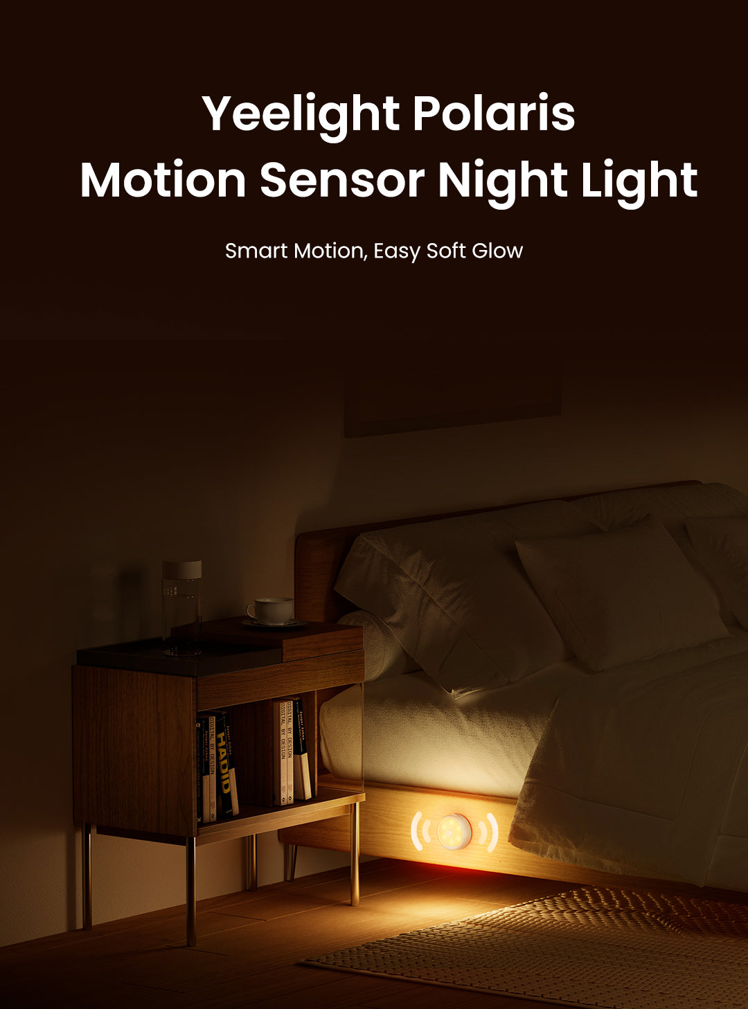 Lampa nocna LED Yeelight Polaris 2, czujnik, biała YLYYD-0024