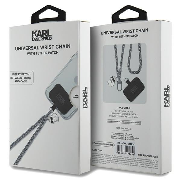 Brelok do telefonu Karl Lagerfeld Choupette, Srebrny