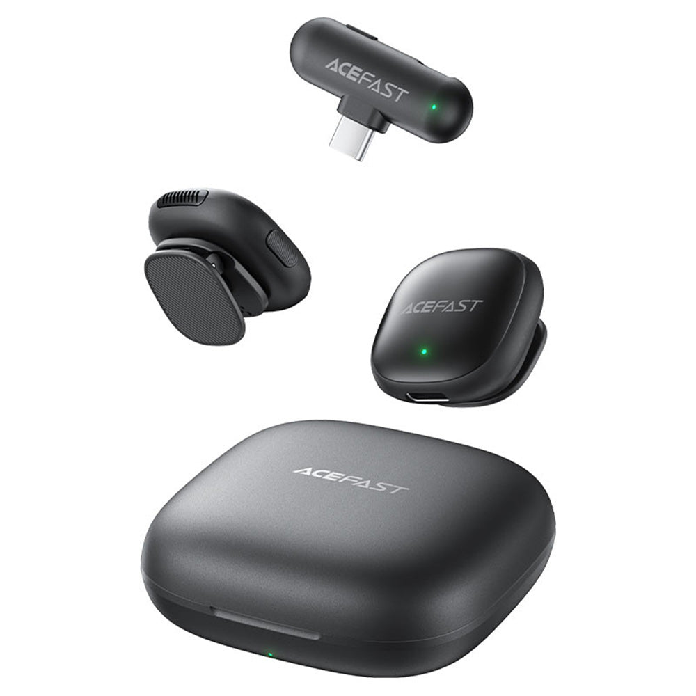 Lavalier Acefast R1, USB-C, Zestaw 2 sztuki, Czarny