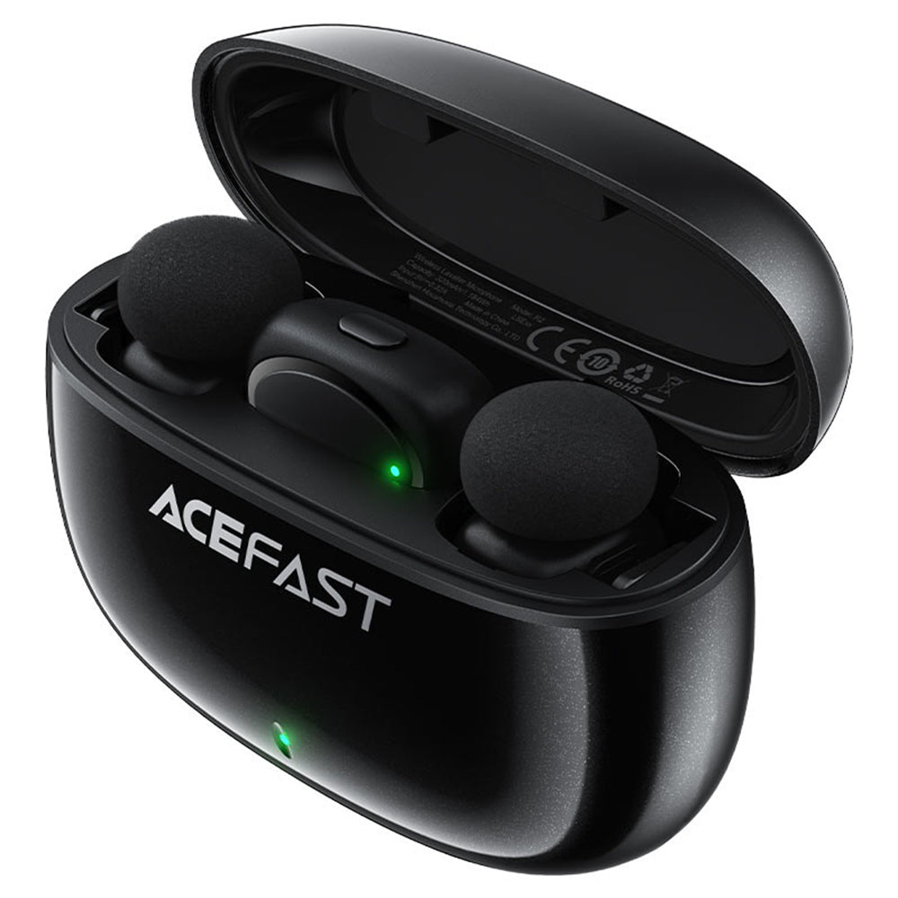 Lavalier Acefast R2, USB-C, Zestaw 2 sztuki, Czarny