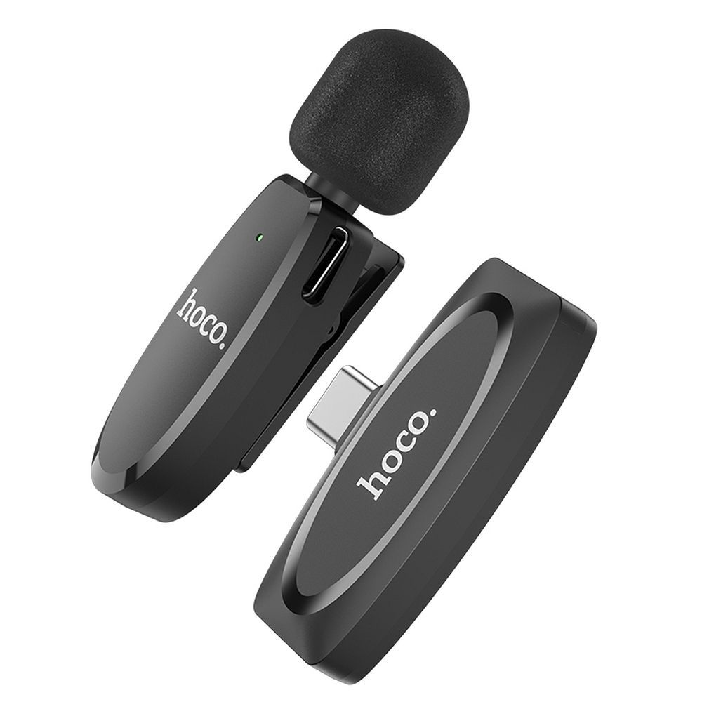 Mikrofon krawatowy HOCO L15, USB-C, Czarny