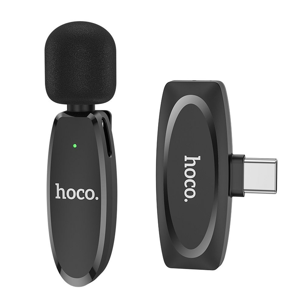 Mikrofon krawatowy HOCO L15, USB-C, Czarny