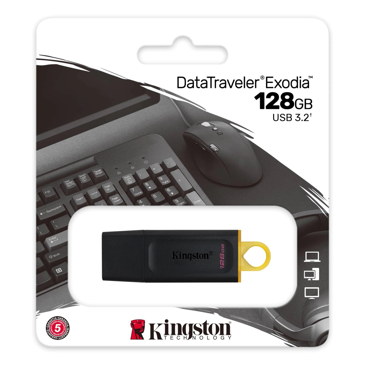 Zewnętrzna pamięć USB-A 3.2 Kingston DT Exodia, 128Gb DTX/128GB