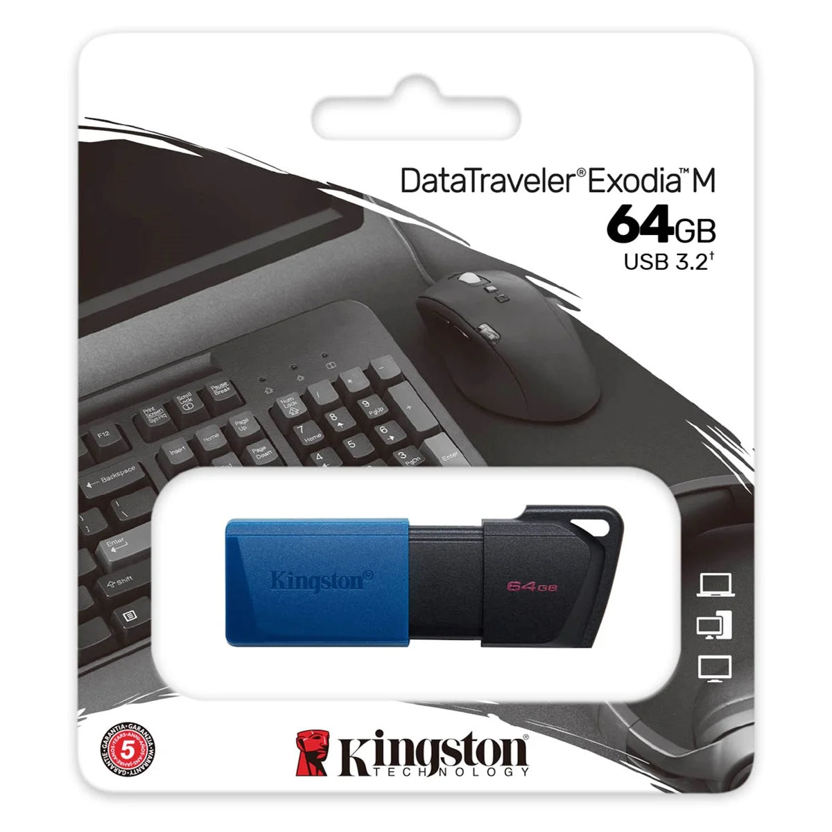 Zewnętrzna pamięć USB-A 3.2 Kingston DT Exodia M, 64Gb DTXM/64GB