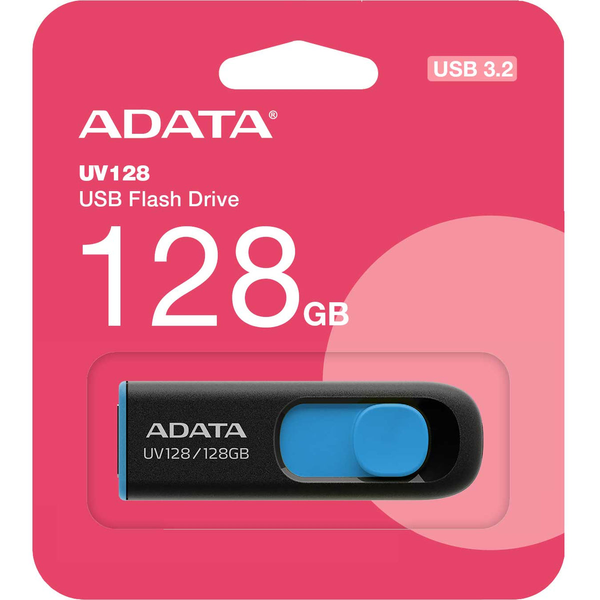 Zewnętrzna pamięć USB-A 3.2 Adata UV128, 128Gb AUV128-128G-RBE