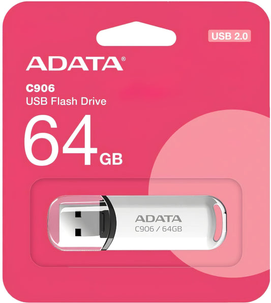 Pamięć zewnętrzna USB-A Adata C906, 64Gb AC906-64G-RWH