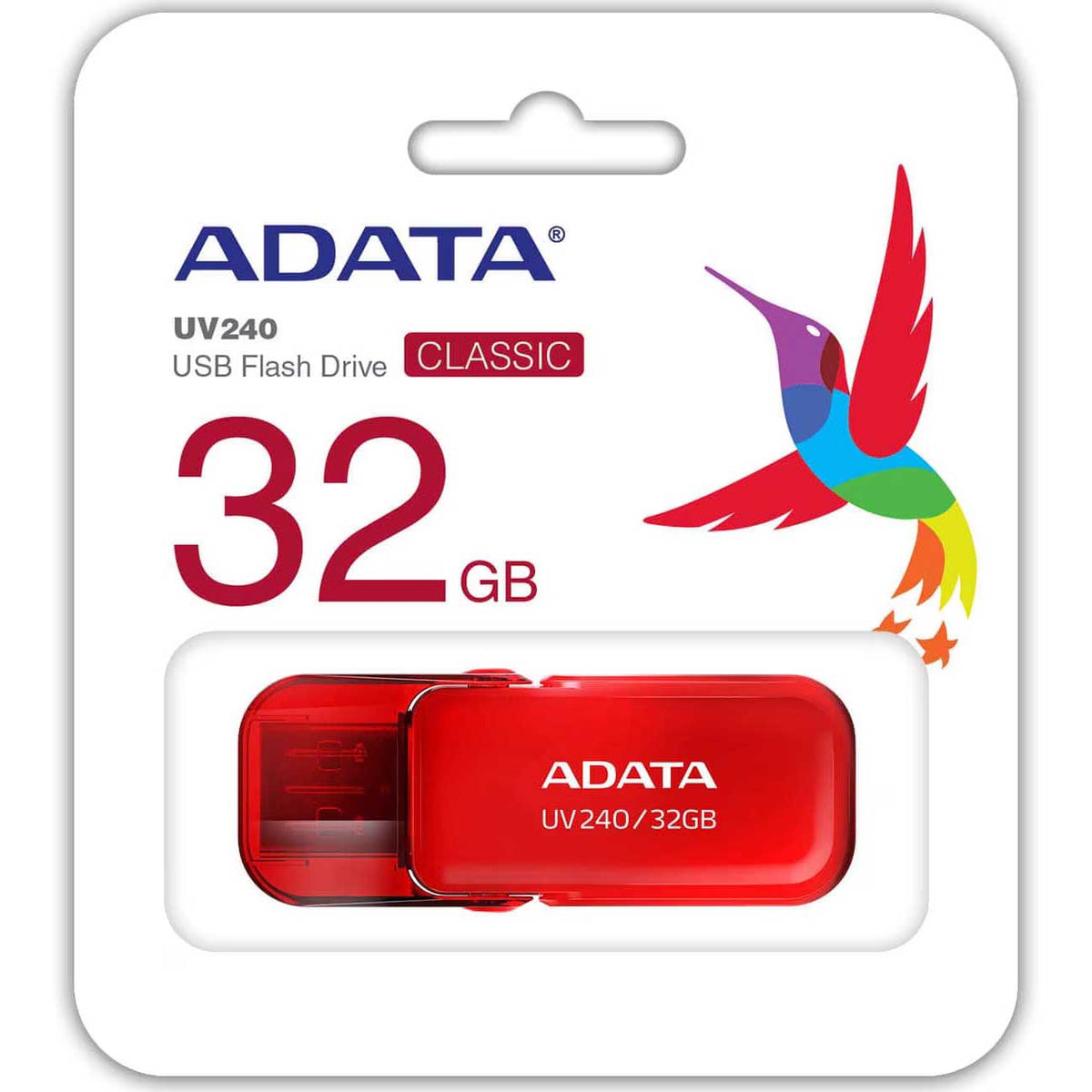 Zewnętrzna pamięć USB-A Adata UV240, 32Gb AUV240-32G-RRD AUV240-32G-RRD
