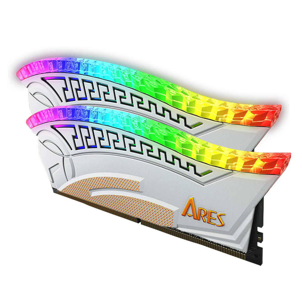 Pamięć RAM Dato Ares Armor, DDR4, RGB, 2 x 8GB, 3600Mhz, CL18, Biała AMRGB8GX216G36W