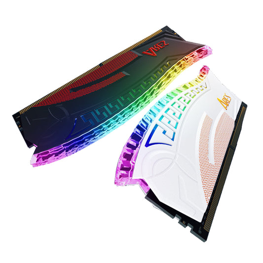 Pamięć RAM Dato Ares Armor, DDR4, RGB, 2 x 8GB, 3600Mhz, CL18, Biała AMRGB8GX216G36W