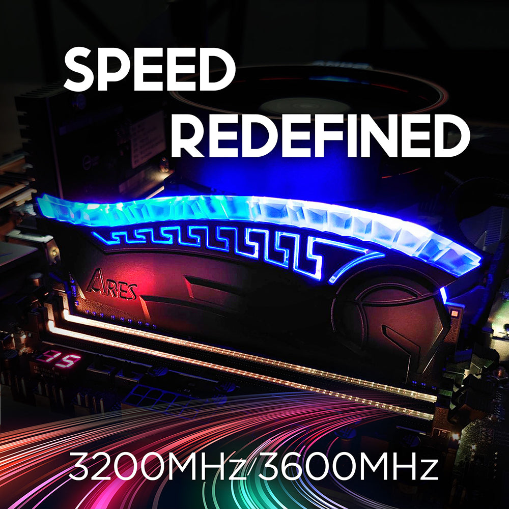 Pamięć RAM Dato Ares Armor, DDR4, RGB, 8GB, 3200Mhz, CL16, Czarna