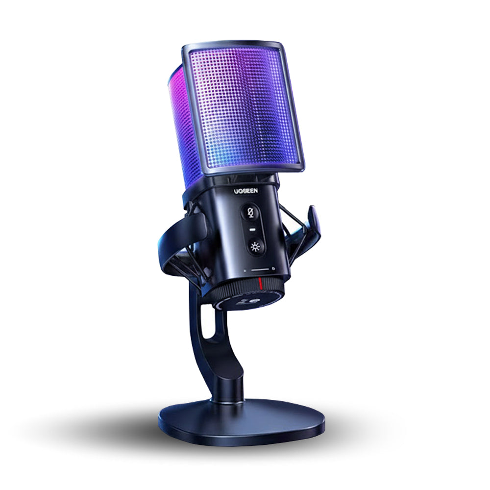 Mikrofon Kardioidalny UGREEN CM581 (65629), RGB, USB-C, 1.5m, Czarny