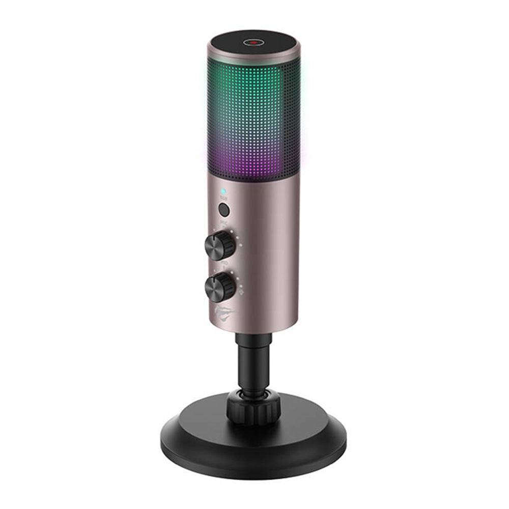 Mikrofon Gamingowy HAVIT GK61, RGB, USB-C, Szary