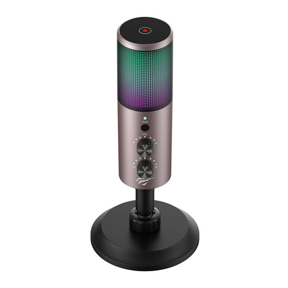Mikrofon Gamingowy HAVIT GK61, RGB, USB-C, Szary