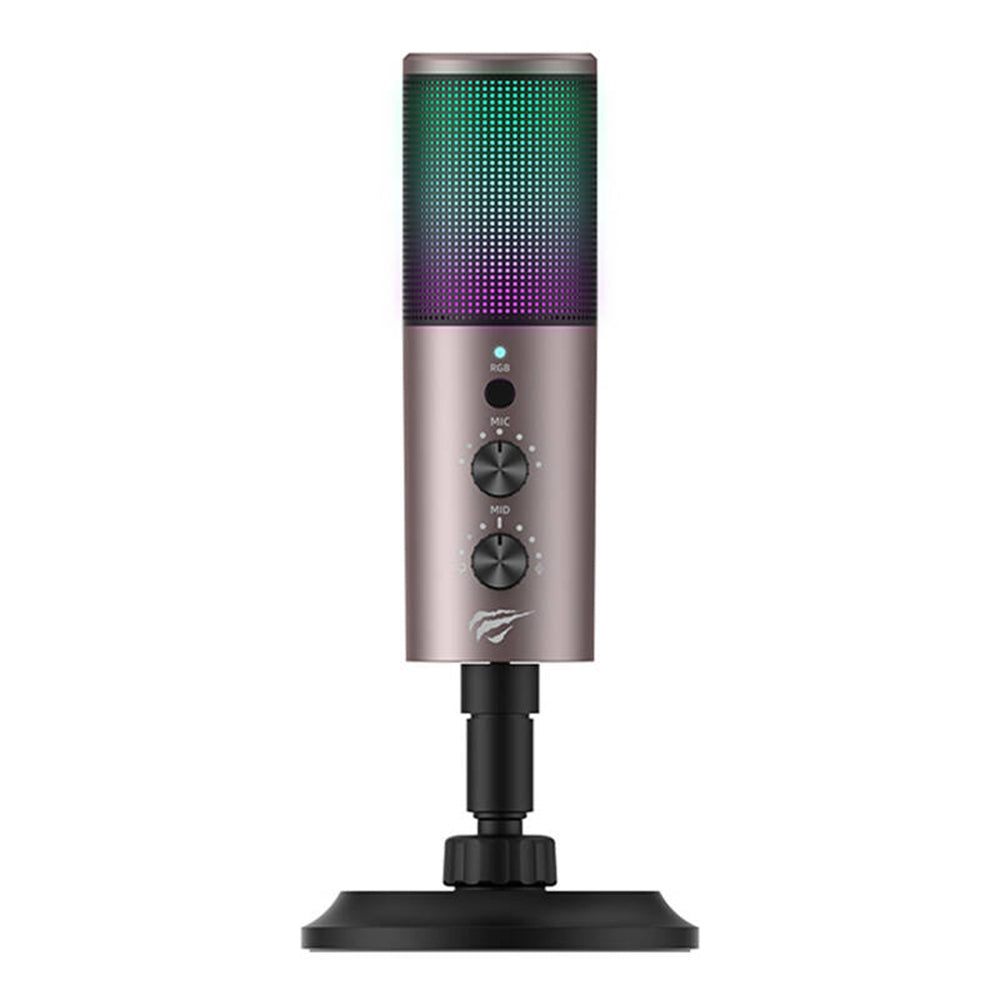 Mikrofon Gamingowy HAVIT GK61, RGB, USB-C, Szary
