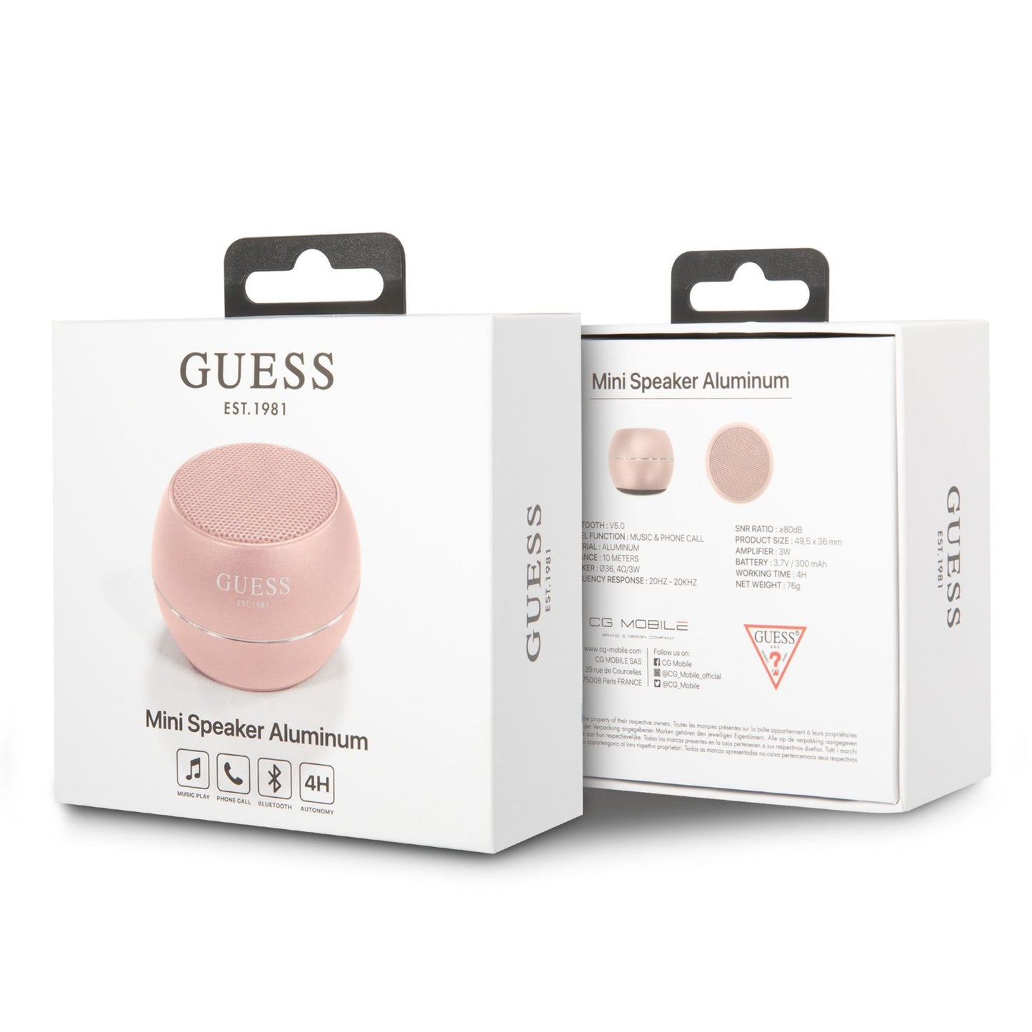 Przenośny Głośnik Bluetooth Guess, 3W, Różowy