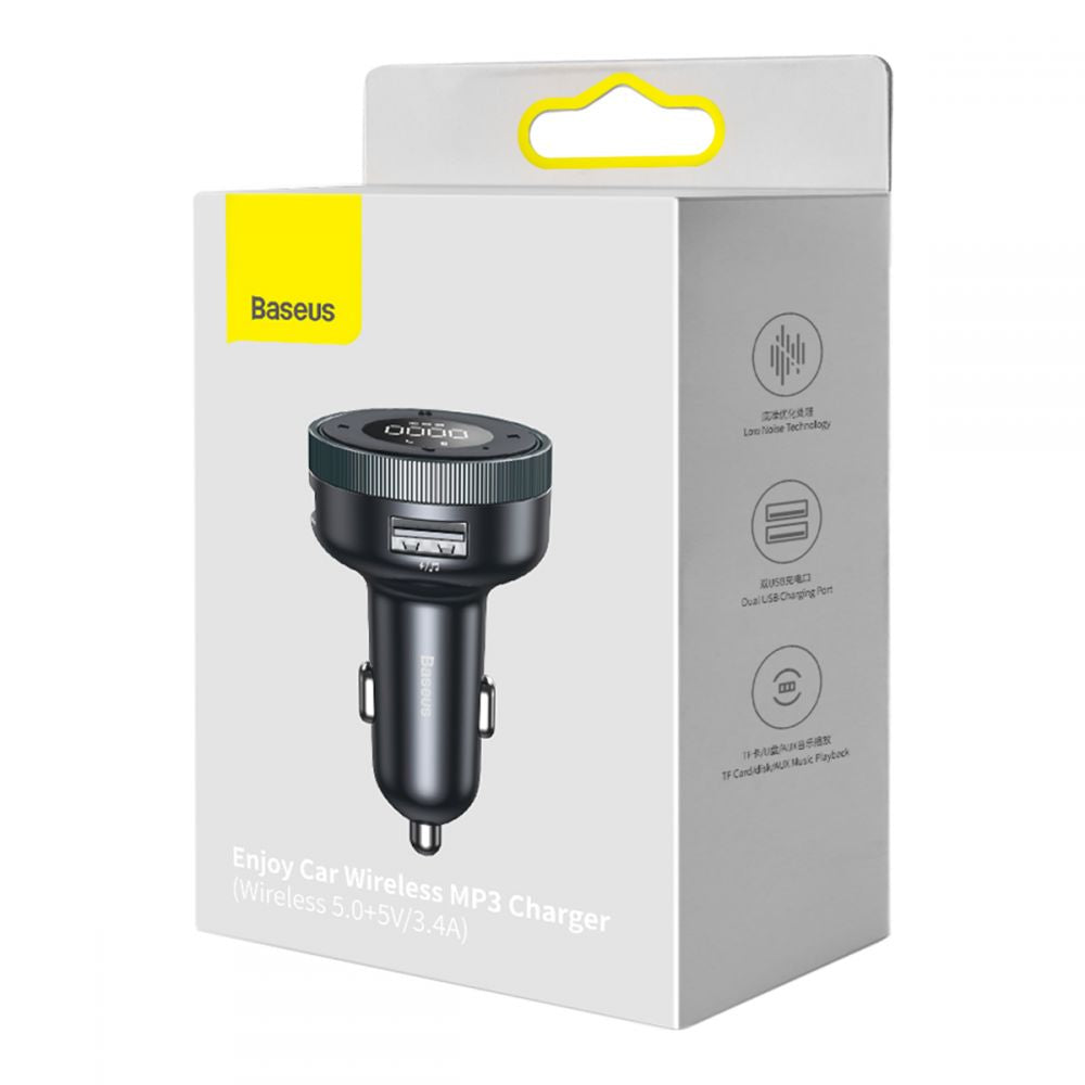 Modulator FM Bluetooth Baseus Enjoy, 2 x USB-A - 1 x microSD - 1 x AUX CCLH-01