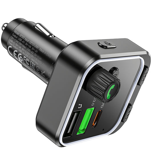 Modulator Bluetooth FM BC53 Highway, 2 x USB-A - 1 x USB-C