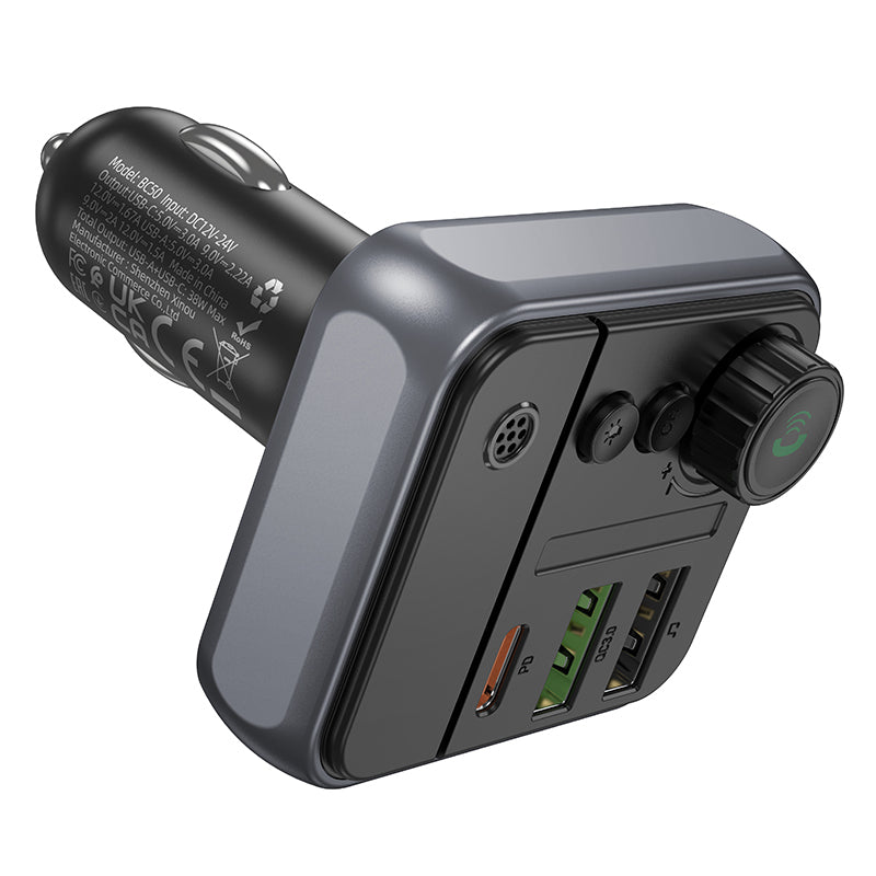 Borofone BC50 Ascenso Bluetooth FM Modulator, 2 x USB-A - 1 x USB-C