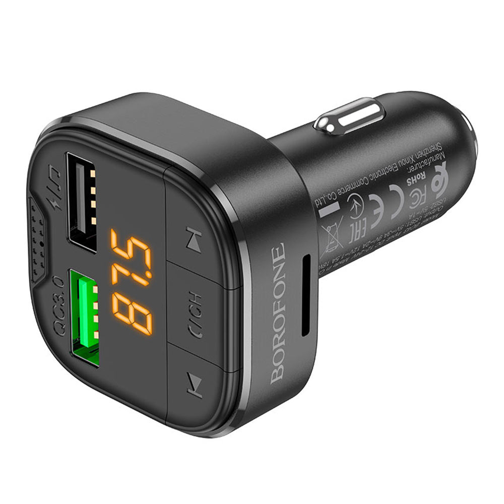 Modulator FM Bluetooth Borofone BC43 Flash, 2 x USB-A - 1 x microSD