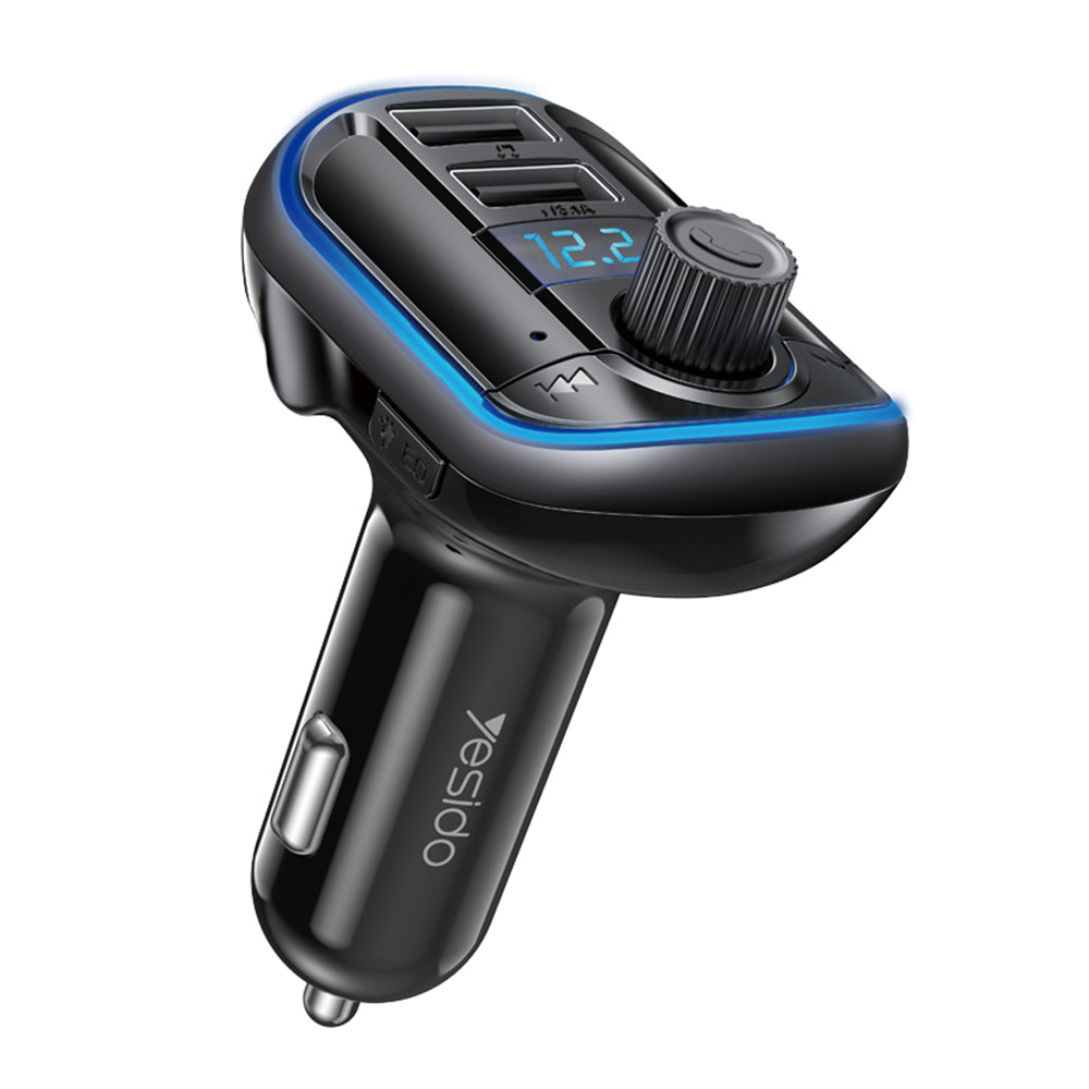 Modulator FM Bluetooth Yesido Y44, 2 x USB-A - 1 x microSD