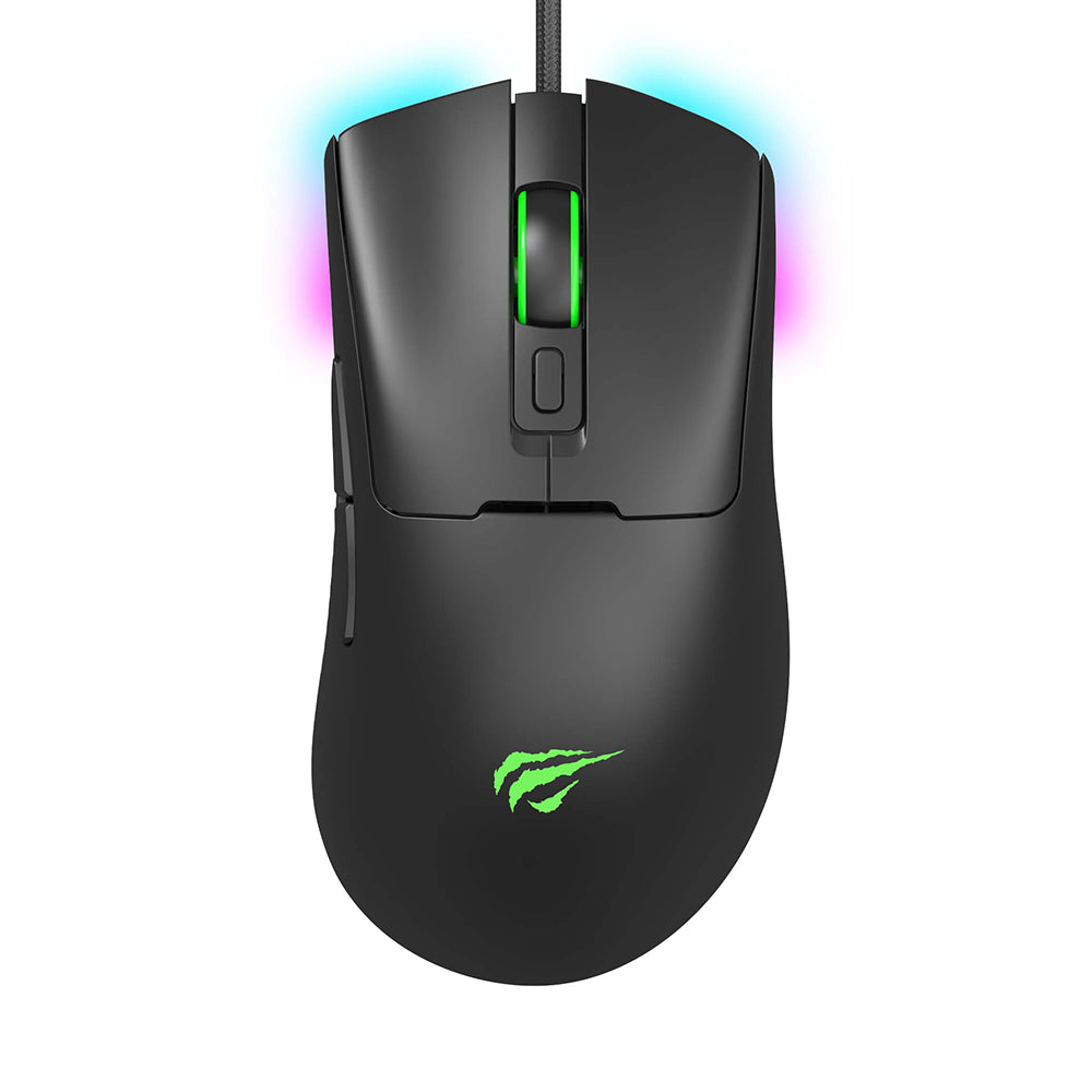 Mysz Gamingowa Przewodowa USB HAVIT MS966, RGB, 800DPI - 12000DPI, 1.6m, Czarna