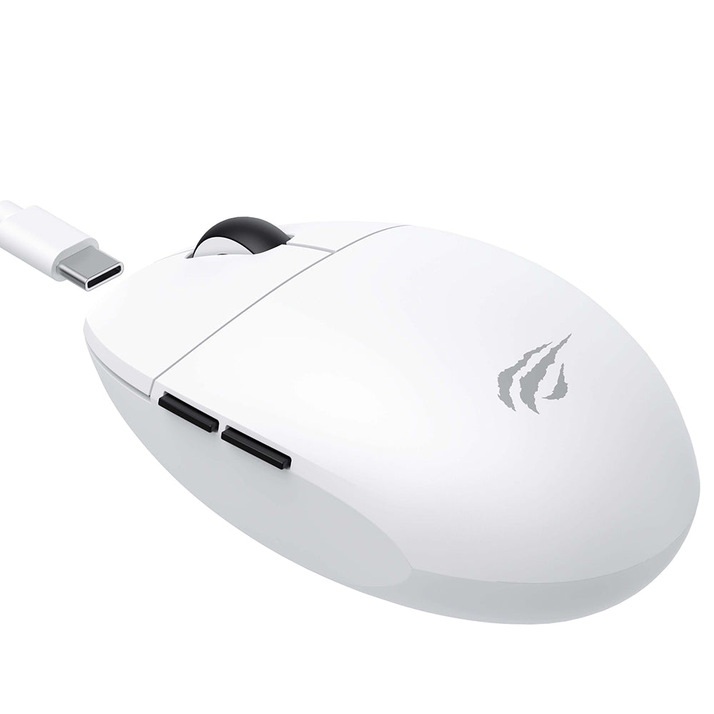Mysz Gamingowa Bezprzewodowa HAVIT MS1039W, 800DPI - 7400DPI, Wi-Fi / Przewodowa, Biała