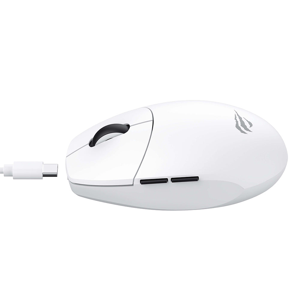 Mysz Gamingowa Bezprzewodowa HAVIT MS1039W, 800DPI - 7400DPI, Wi-Fi / Przewodowa, Biała