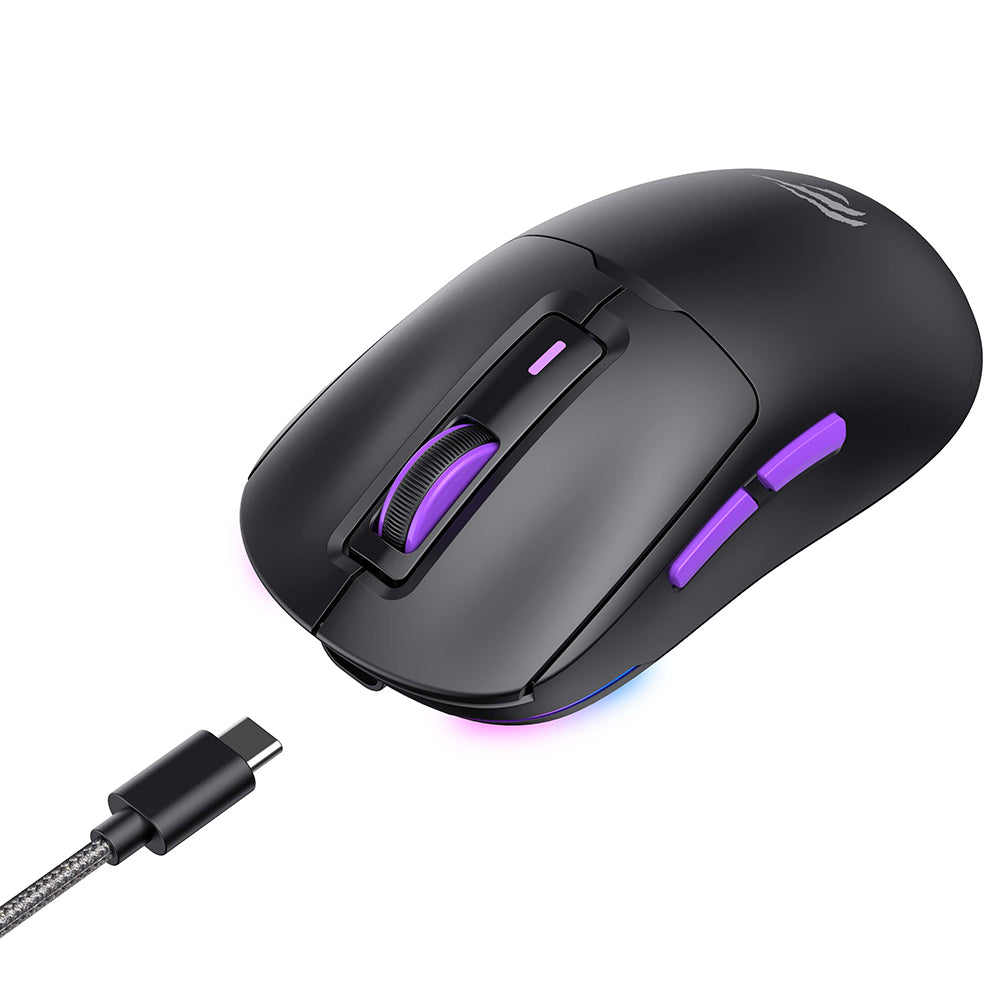 Mysz Gamingowa Bezprzewodowa HAVIT MS969WB, RGB, 1000DPI - 16000DPI, BT / Wi-Fi / Przewodowa, Czarna