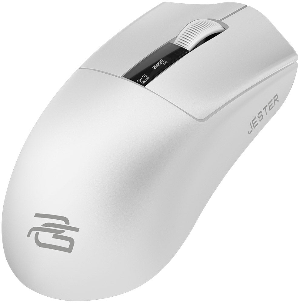 Mysz Gamingowa Bezprzewodowa Proove Jester, 800DPI - 26000DPI, Wyświetlacz OLED, Biała WMJS00022002