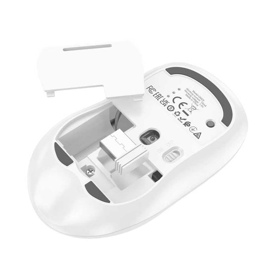 Mysz bezprzewodowa HOCO GM25, 1600DPI, BT / Wi-Fi, Biała