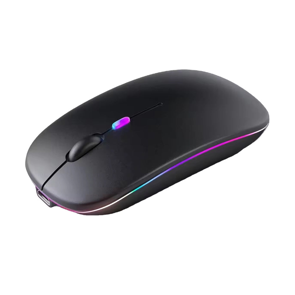 Mysz bezprzewodowa Techsuit M1, RGB, 1600DPI, BT / Wi-Fi, Czarna