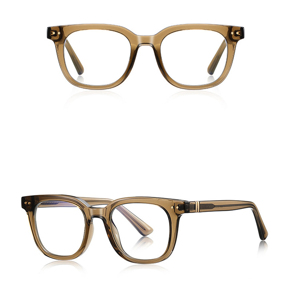 Okulary Komputerowe Męskie Techsuit 2229, Anti-Blue Light, Jasnobrązowe