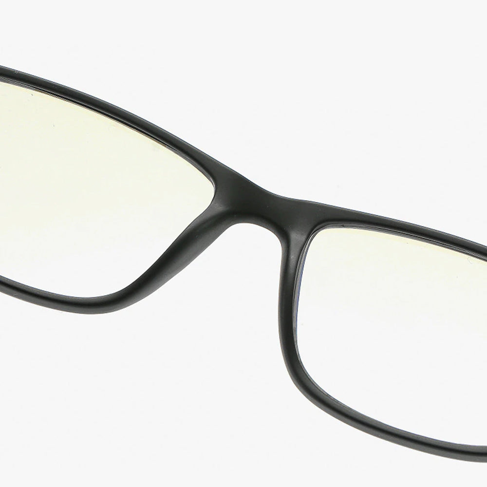 Okulary do komputera męskie Techsuit F2388, antyniebieskie światło, czarno-szare