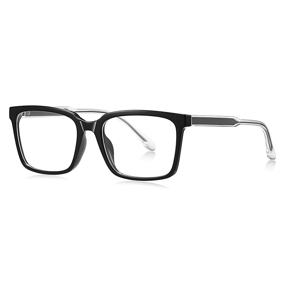 Okulary do komputera męskie Techsuit LS091, antyniebieskie, czarne