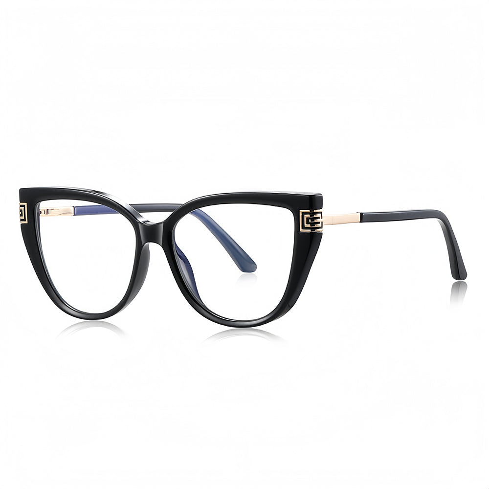 Okulary Komputerowe Damskie Techsuit 2259, Anti-Blue Light, Czarne