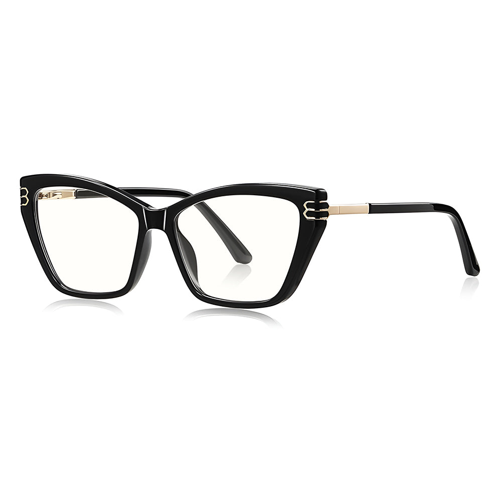 Okulary Komputerowe Damskie Techsuit 2262, Anti-Blue Light, Czarne