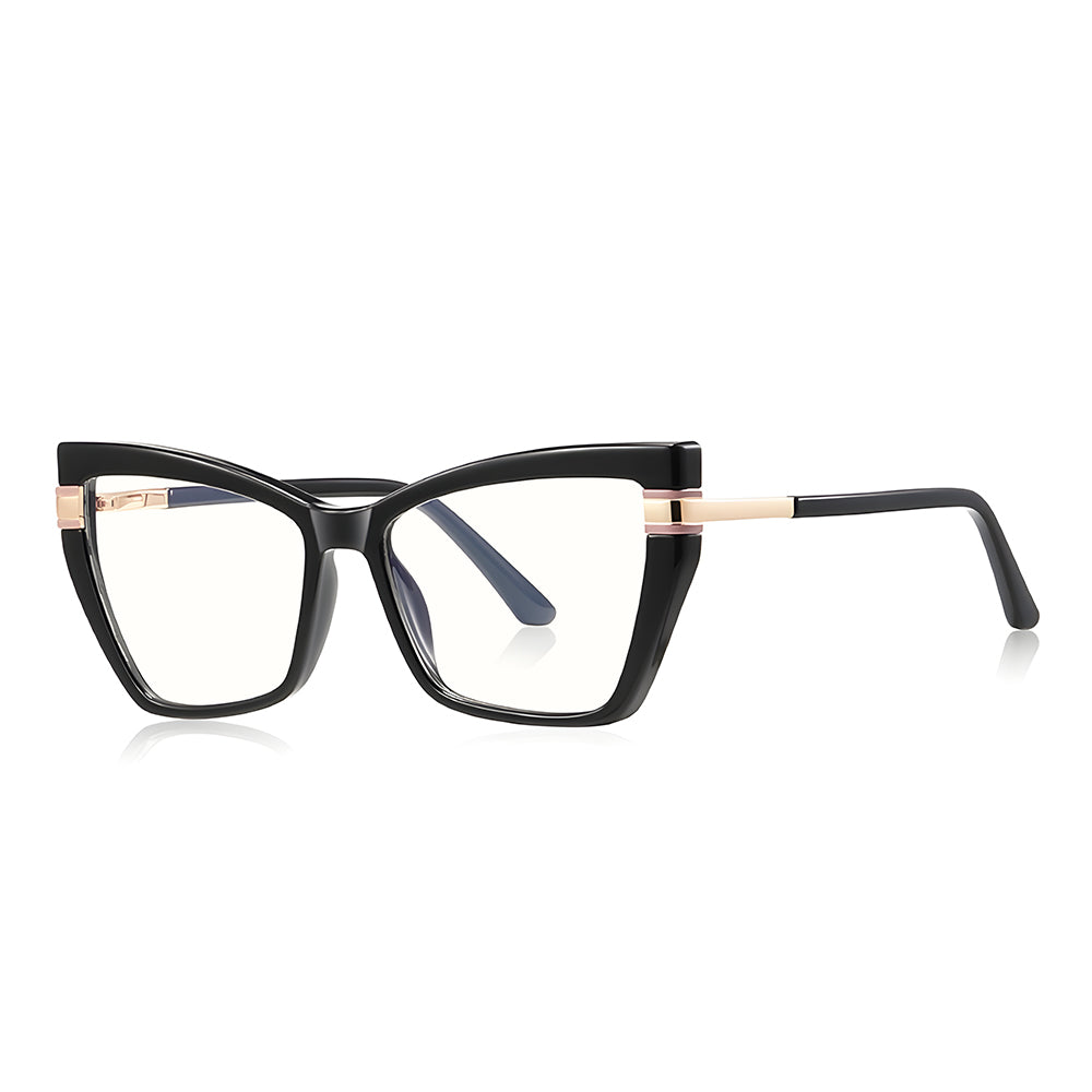 Okulary Komputerowe Damskie Techsuit 2269, Anti-Blue Light, Czarne
