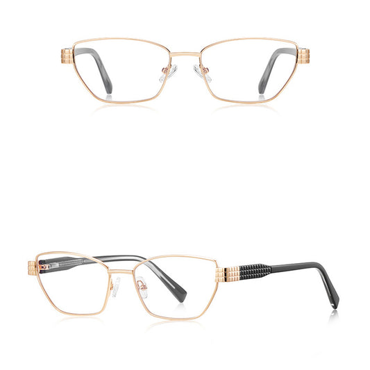 Okulary Komputerowe Damskie Techsuit 3162, Anti-Blue Light, Złote