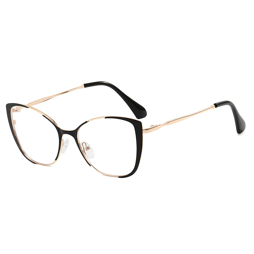 Okulary Komputerowe Damskie Techsuit 8808, Anti-Blue Light, Czarne