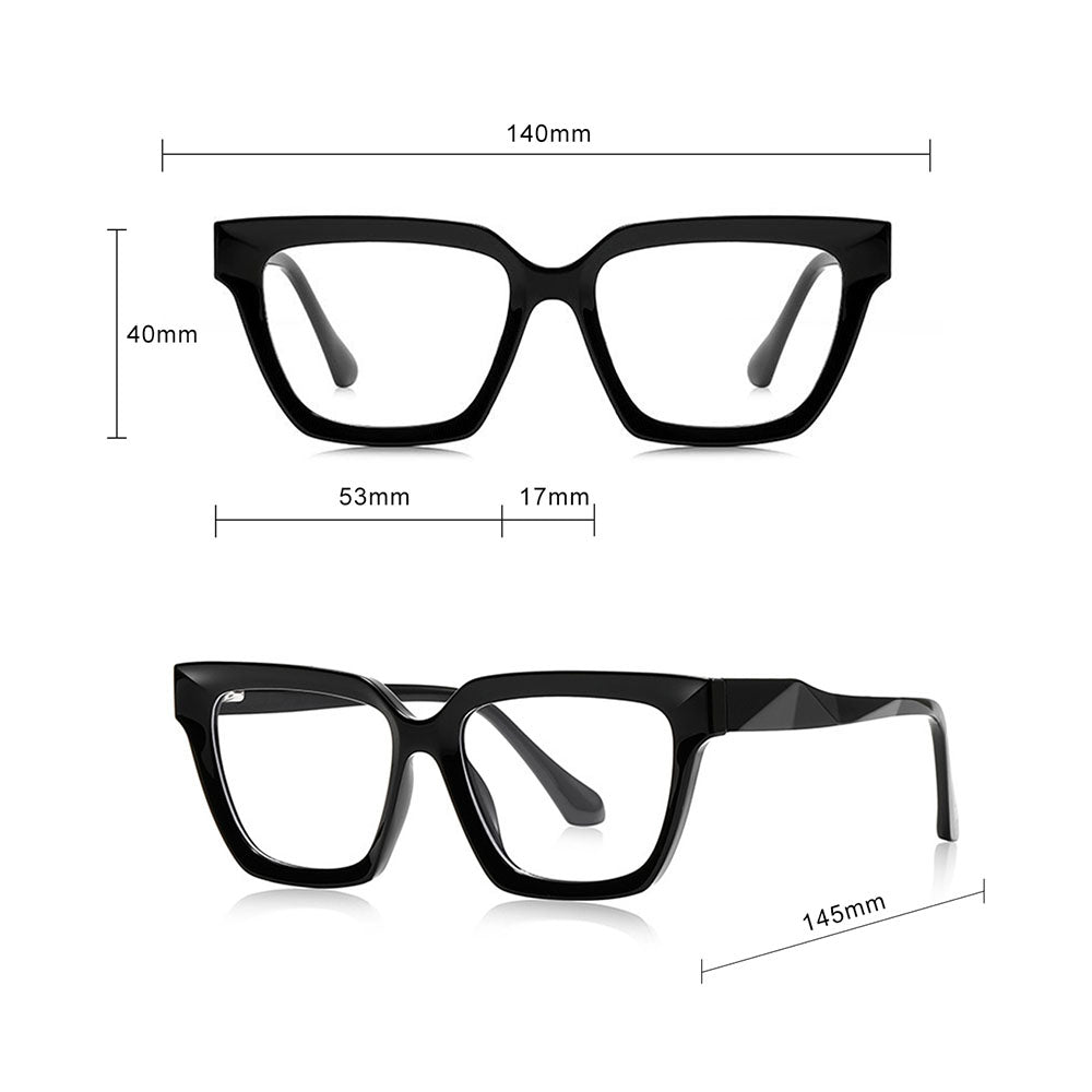 Okulary komputerowe damskie Techsuit LS083, antyniebieskie, czarne