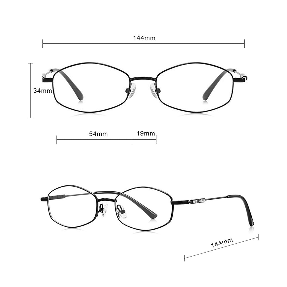 Okulary komputerowe damskie Techsuit LS501, antyniebieskie, czarne